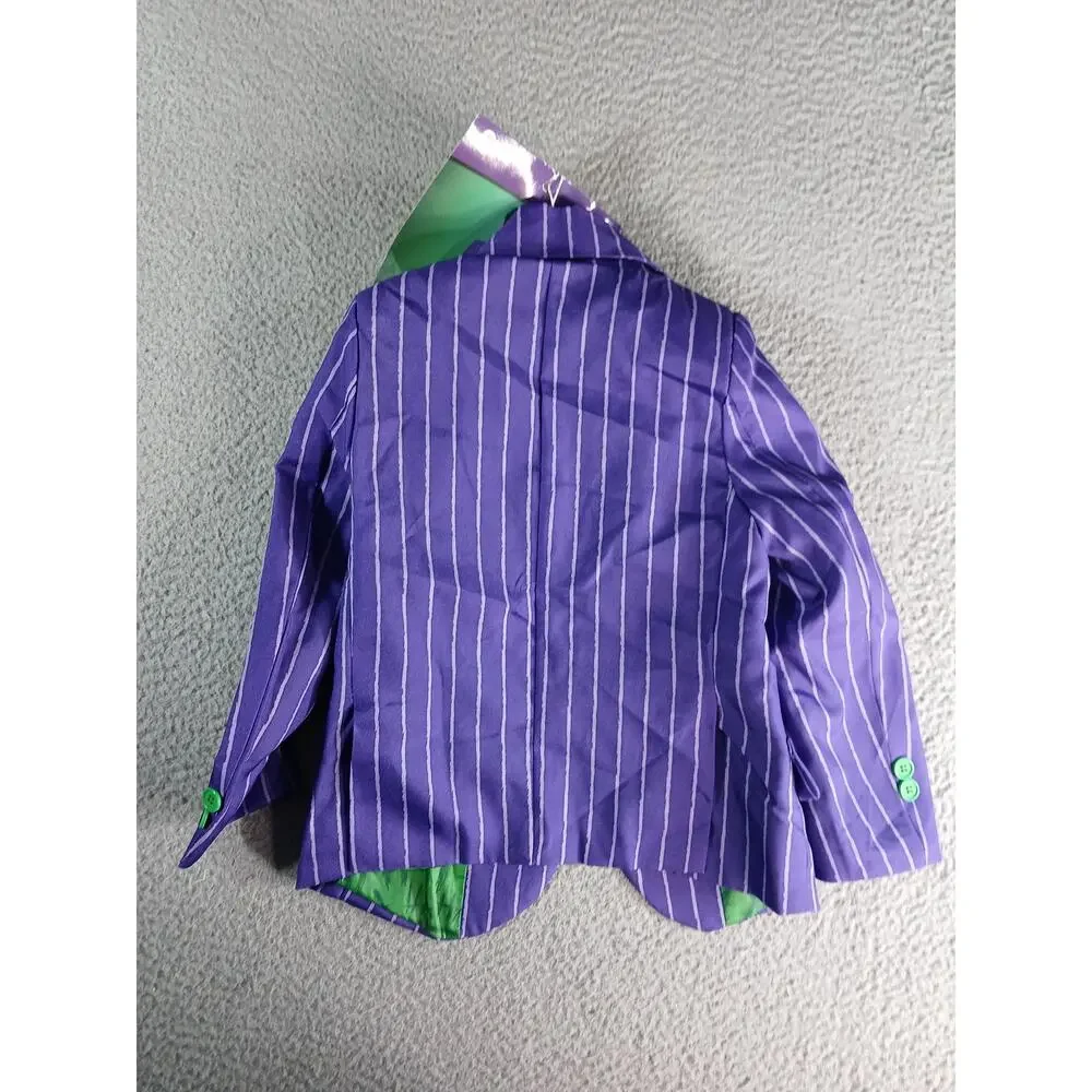 The Joker Suitmeister Costume Kids Small (4-6) NO TIE Halloween DC Suit NWT